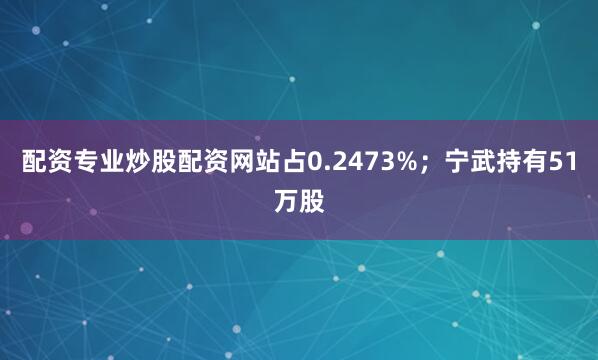 配资专业炒股配资网站占0.2473%；宁武持有51万股